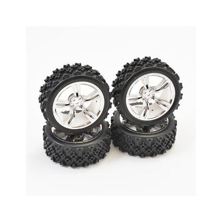 ROUES 1/10 RALLY JANTES CHROMES