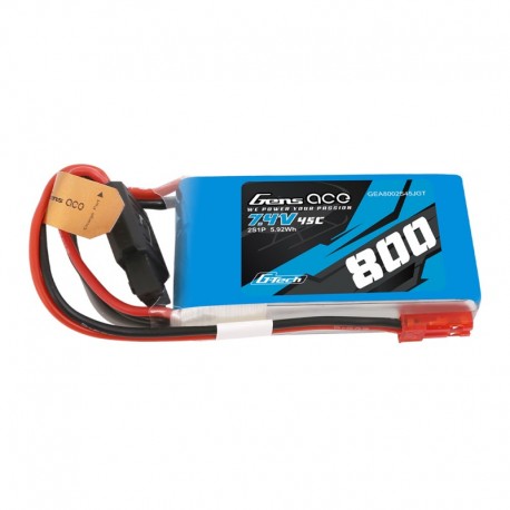 ACCU LIPO 2S 7.4V 800MAH 45C JST