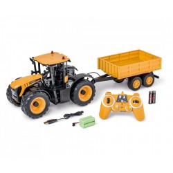 TRACTEUR JCB AVEC REMORQUE