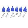 6 CLIPS A ENLEVEMENT RAPIDE BLEU