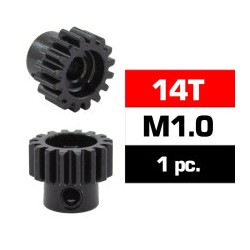 PIGNON 14 DENTS MODULE 1 AXE 5MM