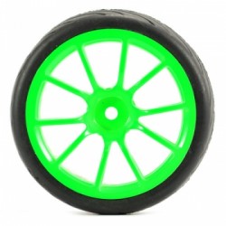 ROUES PISTE VERT FLUO
