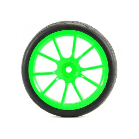 ROUES PISTE VERT FLUO