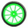 ROUES PISTE VERT FLUO