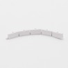 ELEMENTS DE RAIL EN PLASTIQUE BLANC
