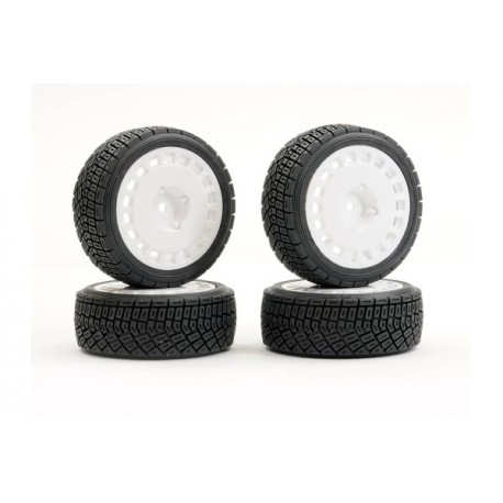 ROUES 1/10 RALLY JANTES BLANCHES