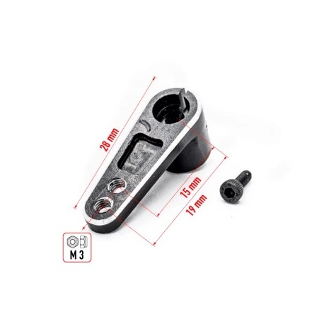 PALONNIER DE DIRECTION ALU NOIR 25T