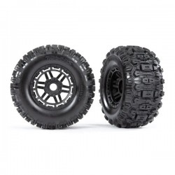 ROUES MONTEES COLLEES NOIRES