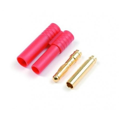 CONNECTEUR OR 4MM AVEC PLASTIQUE