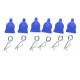 6 CLIPS A ENLEVEMENT RAPIDE BLEU