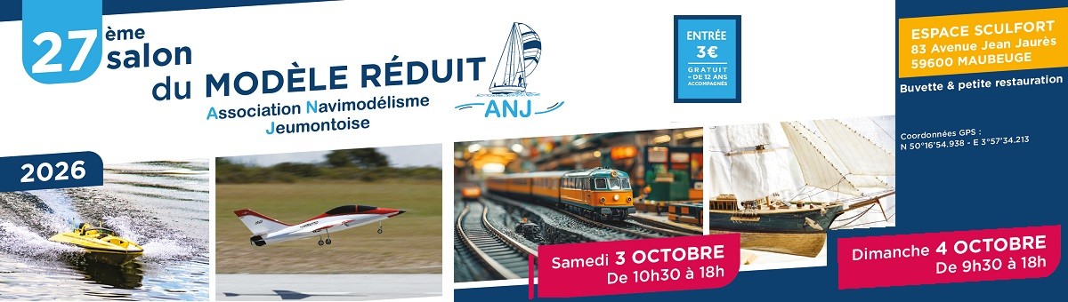 Nous serons au salon du mod&eacute;lisme de Maubeuge le 3 et 4 Octobre 2026